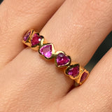 Pink hearts rings