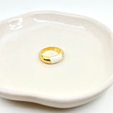 White Enamel Ring