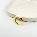 White Enamel Ring