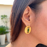 Green Marquise Earrings