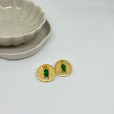 Green Marquise Earrings