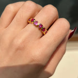 Pink hearts rings